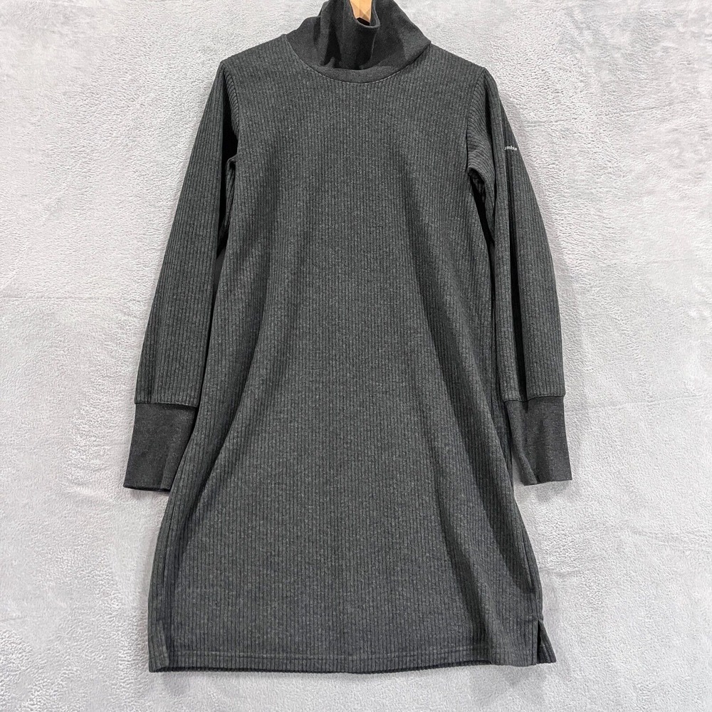 Columbia Dress Women's Medium‎ Mock Neck Athletic Charcoal Gray Long Sleeve